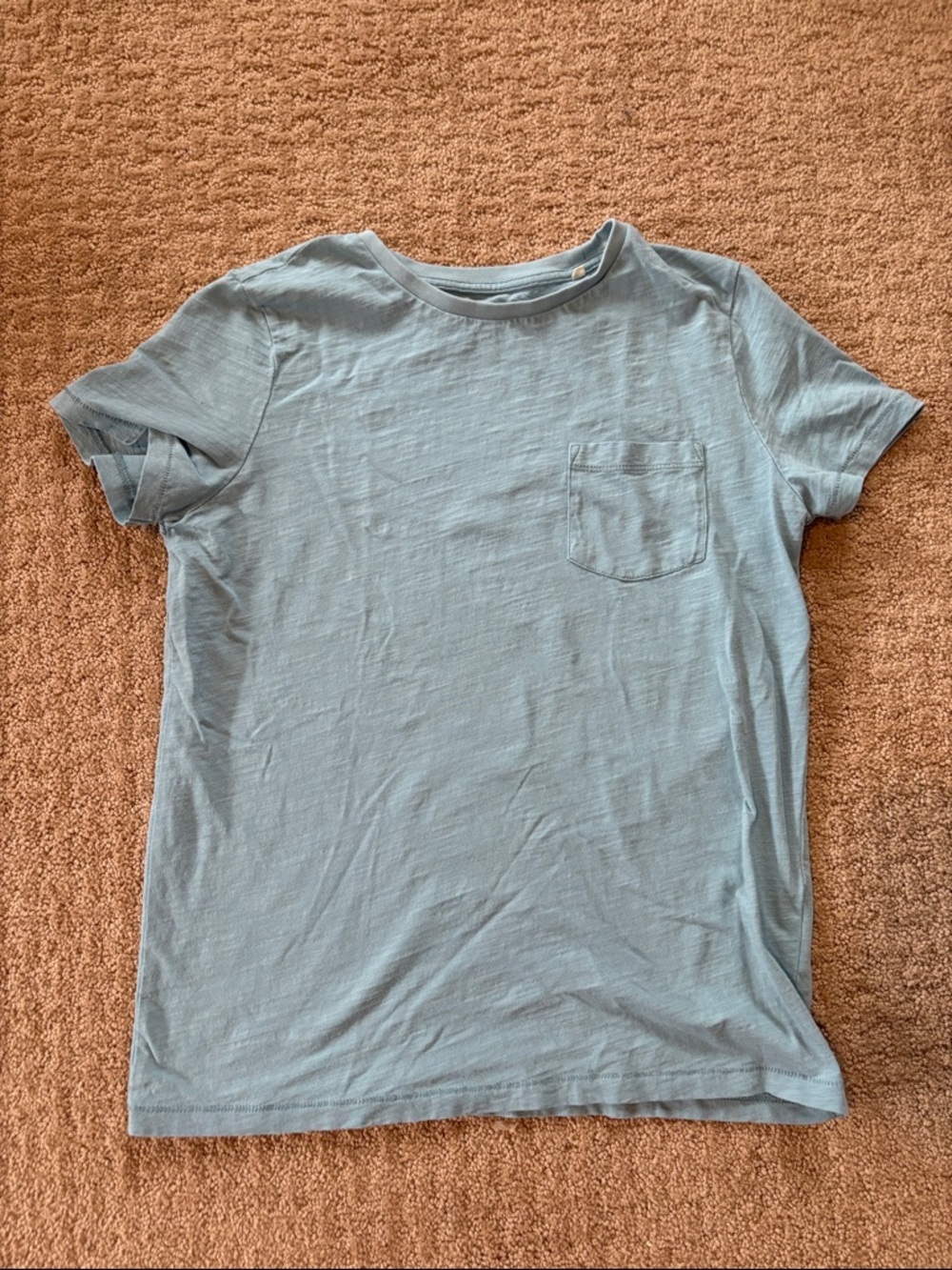 EUC mini Boden boys  Crew Neck Pocket T-Shirt - Light Blue, size 11-12